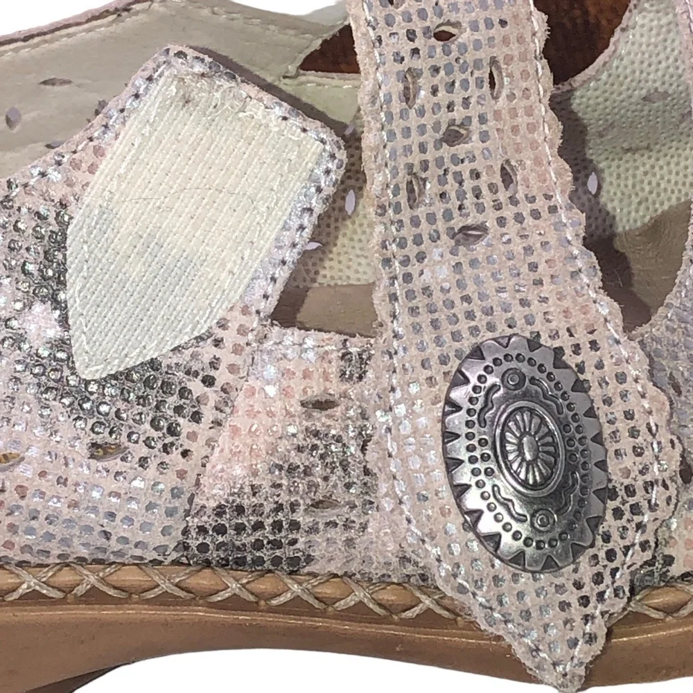 RIEKER ANTISTRESS Leather Mary Jane Shoes, Size 41 (US 9.5) - Perforated Design - Picture 11 of 12